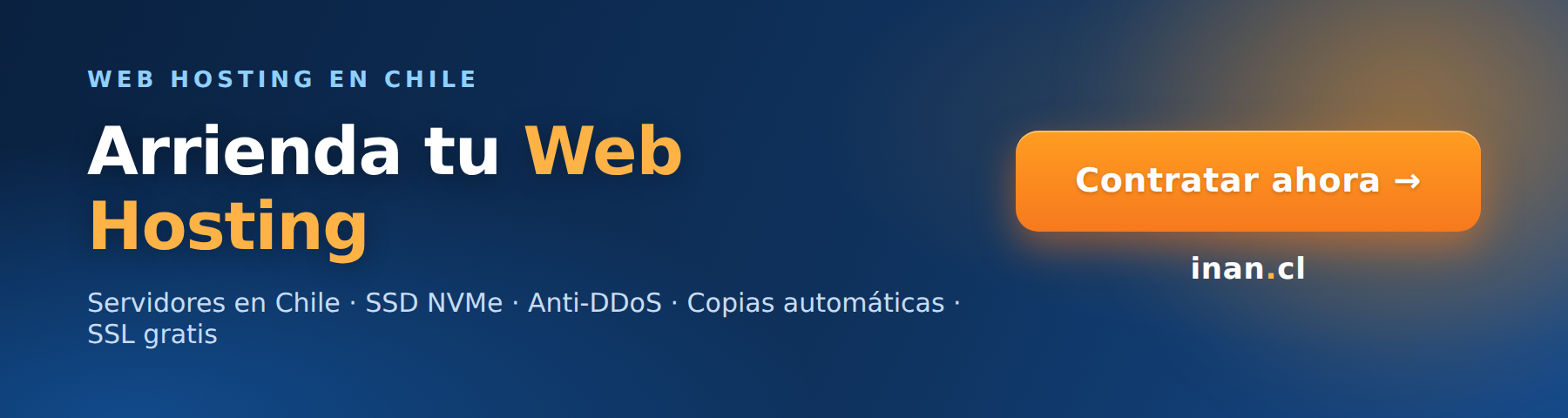 Arrienda tu Web Hosting en inan.cl
